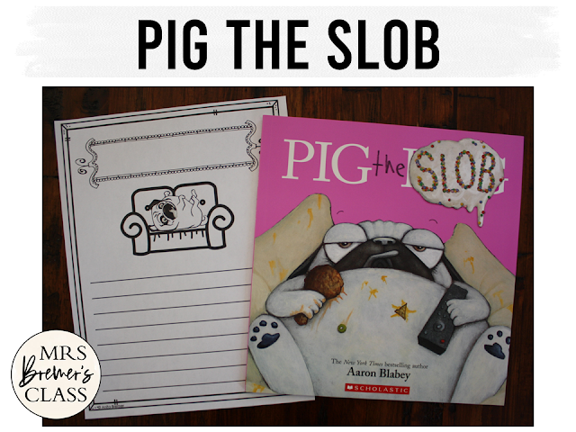 Pig the Slob book activities unit with Common Core aligned literacy companion activities for Kindergarten and First Grade