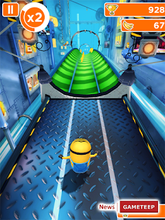 Pada game ini player akan bermain sebagai minion yang tentu saja terus berlari Despicable Me : Minion Rush apk + data