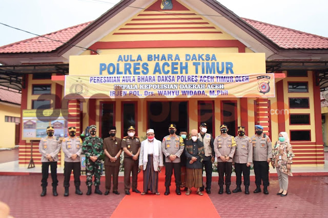 KAPOLDA ACEH RESMIKAN SEJUMLAH RENOVASI GEDUNG DI POLRES ACEH TIMUR