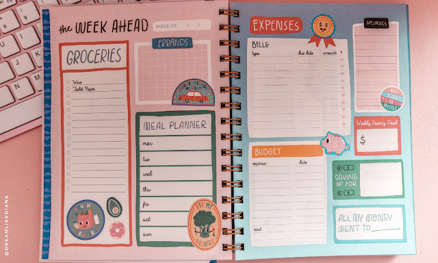 no monthly section in the "let the adulting begin" planner guided journal, only week ahead and expenses
