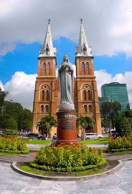 Exterior view of Saigon Notre-Dame cathedral