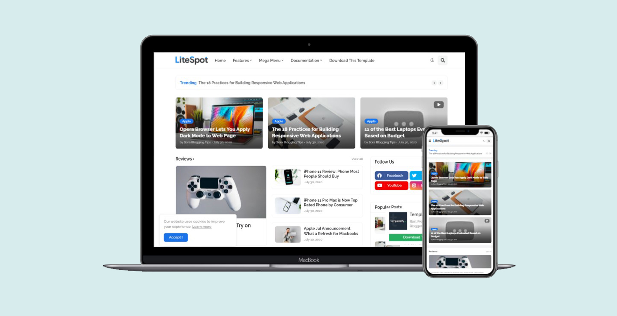 LiteSpot Responsive Blogger Premium Template