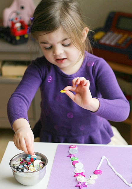 alphabet button craft for kids