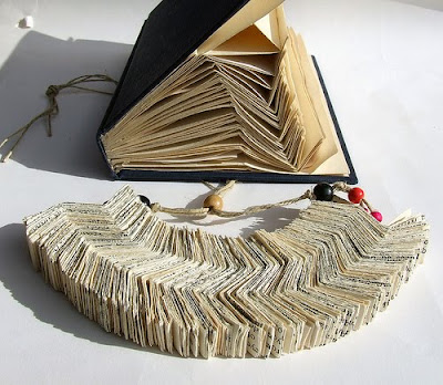 folded book necklace