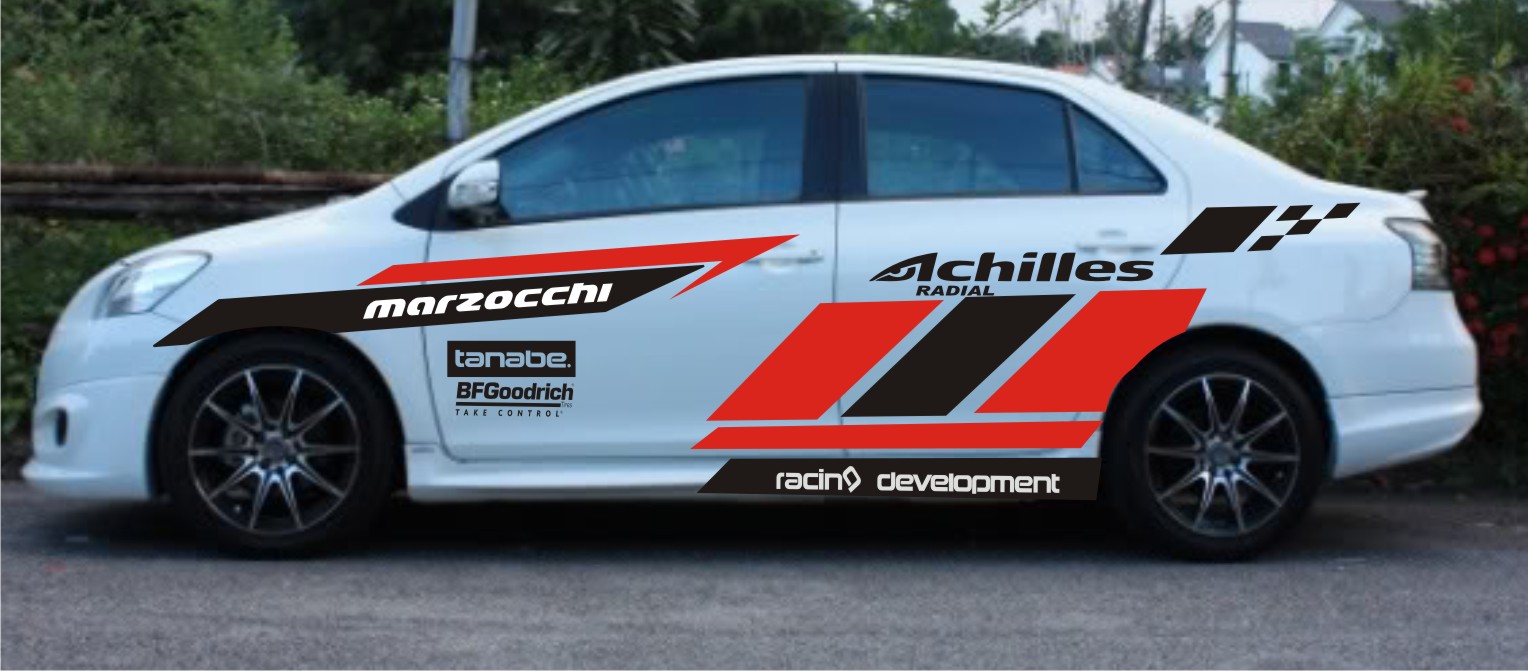 Top Cutting Sticker Mobil Sedan Warna Putih Terbaru Modifotto