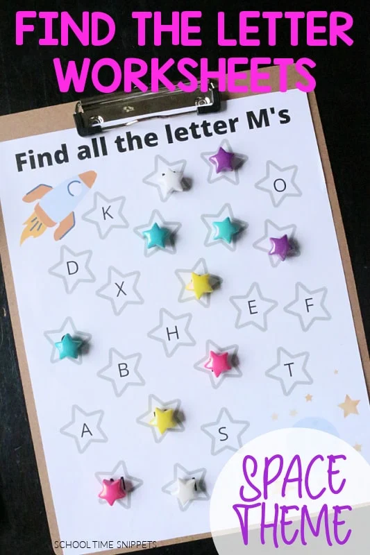 find the letter worksheets