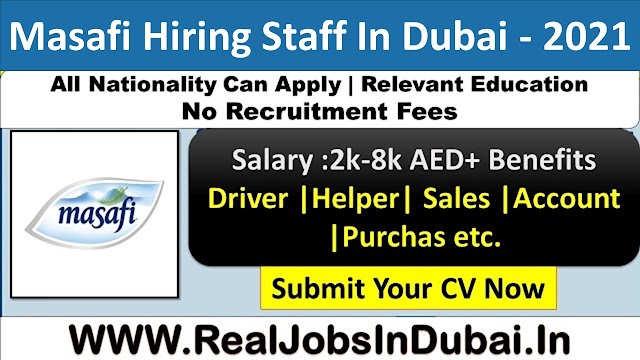 Masafi Company Jobs In Dubai - UAE 2021