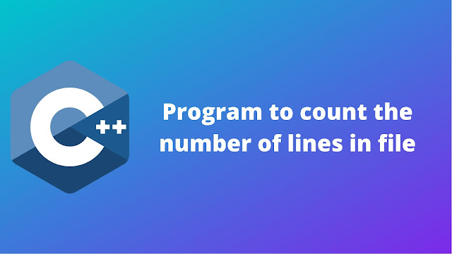 C++ program to count the number of lines in a file