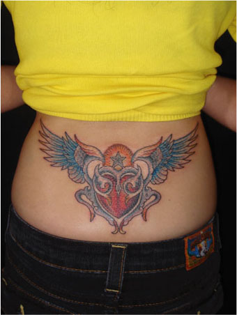 Heart Tattoo For Lower Back. Heart Lower Back Tattoo