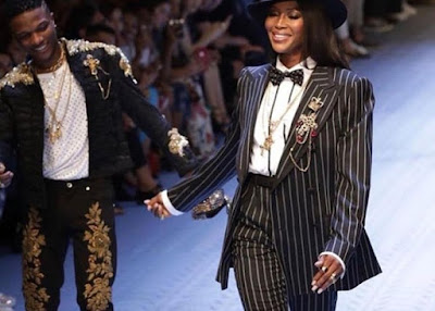 Wizkid And Naomi Campbell Walk Dolce And Gabbana Runway
