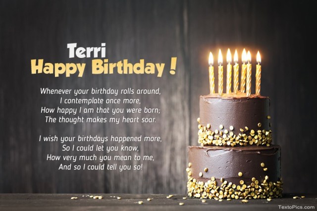 happy birthday terri image