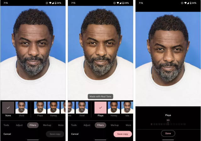 كيفية استخدام مرشحات صور Google Real Tone