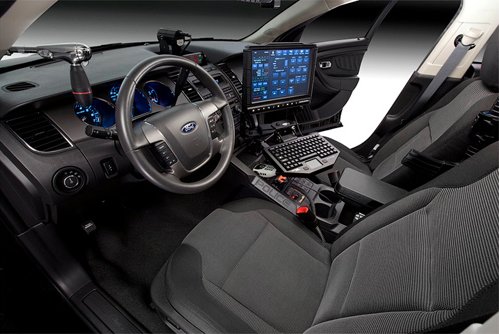 Interior new police car