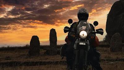 Sunset Twilight Clouds, Motorcycle, Motorcyclist, Bike, Biker