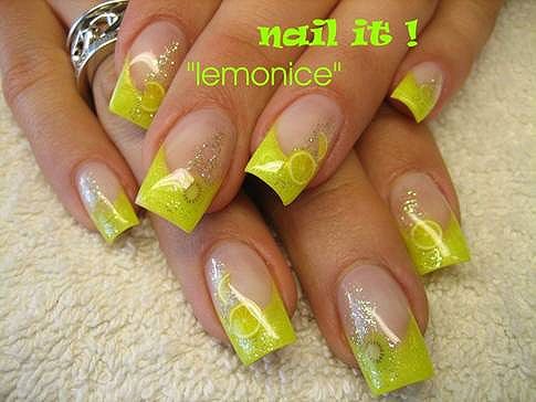 flower nail designs. 0 Lemonice Flower Nail Design