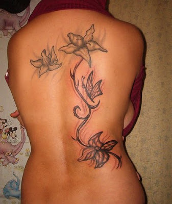 Labels: back tattoo flower women sexy girls
