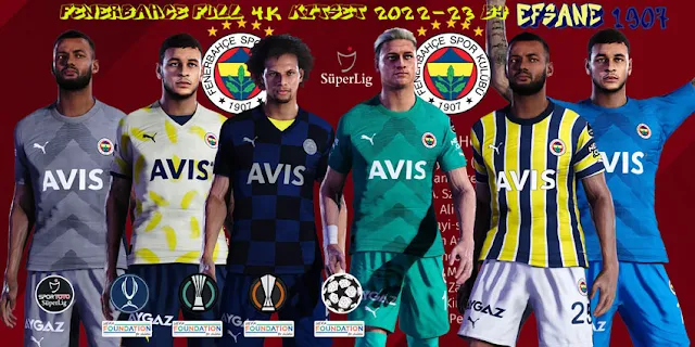 Fenerbahçe 2022-23 4K Full KitSet For eFootball PES 2021