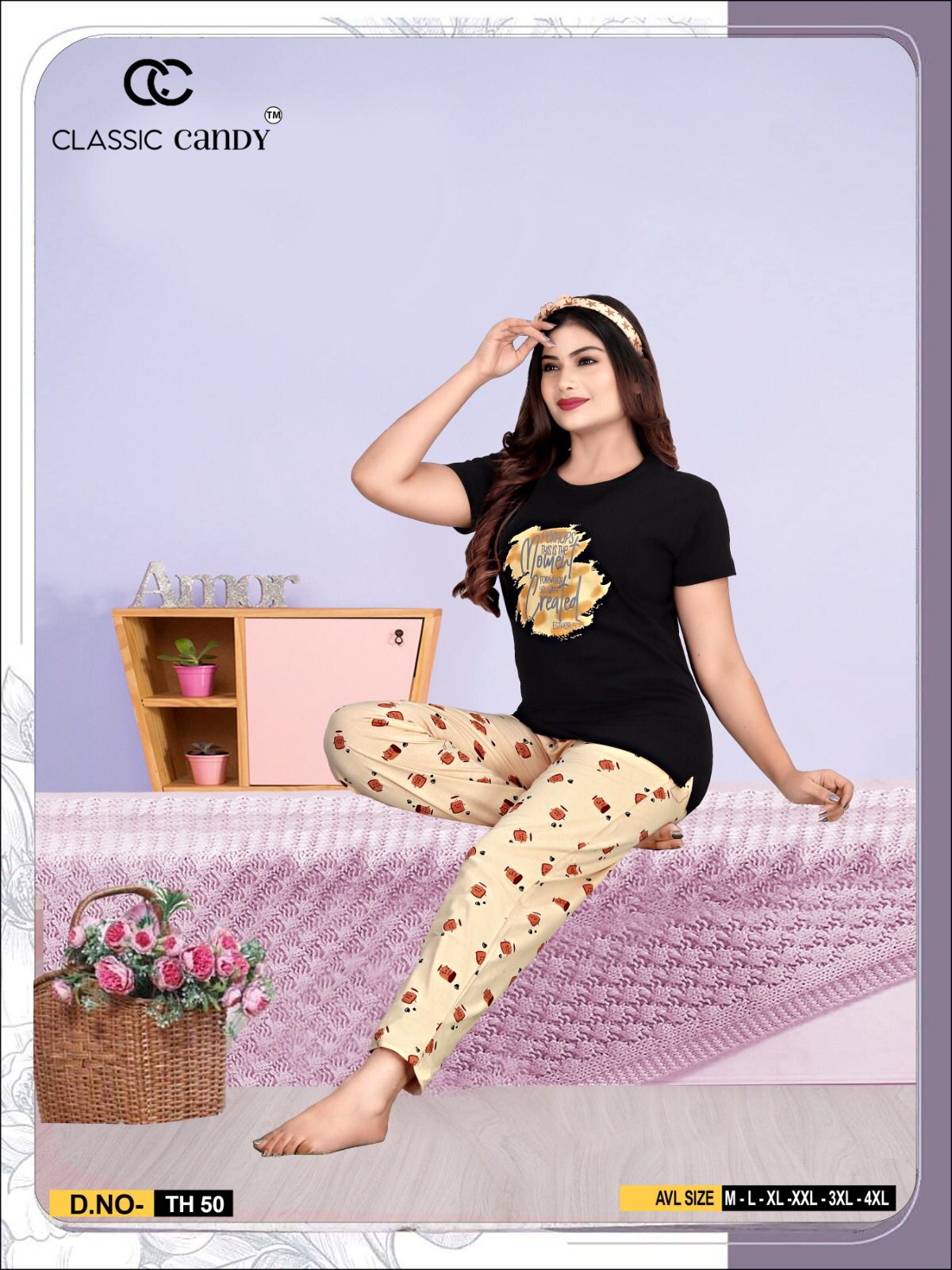 Classic Candy Th 50 Ladies Night Suits Catalog Lowest Price
