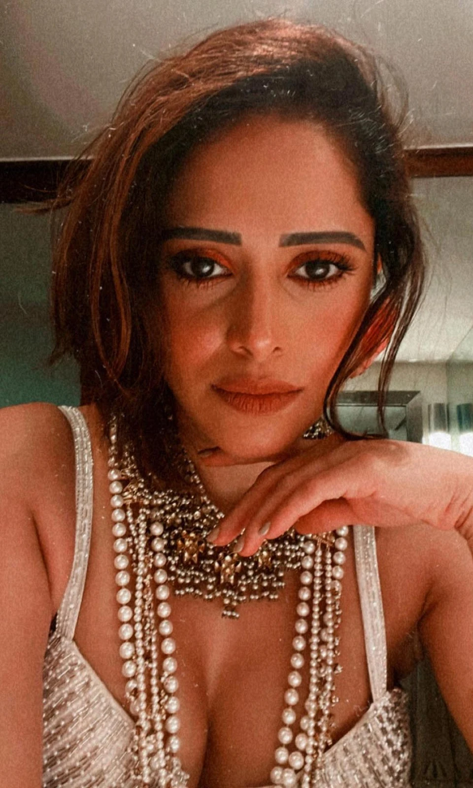 Nushrratt bharuccha cleavage selfie hot actress