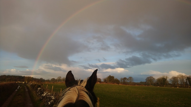 Cu chulainn look at a rainbow