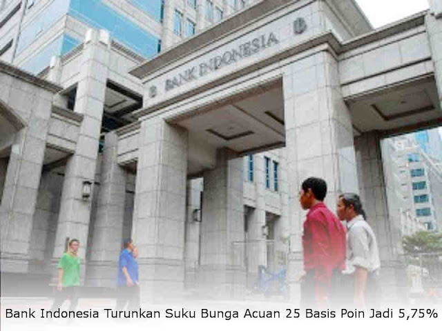 Bank Indonesia Turunkan Suku Bunga Acuan 25 Basis Poin Jadi 5,75%