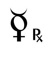 Astrological symbol for Mercury retrograde