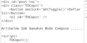 Membuat Table Of Content (TOC) di Blogspot dengan Mudah