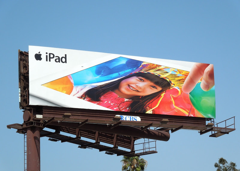 Apple iPad birthday balloons billboard