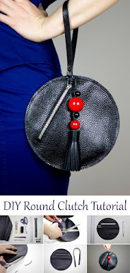 Round Clutch with Tassel. DIY Tutorial