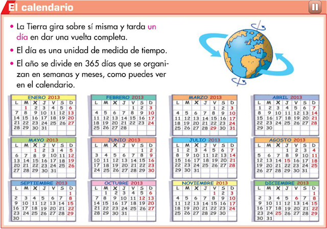 Resultado de imagen de ejercicios de calendario para primaria