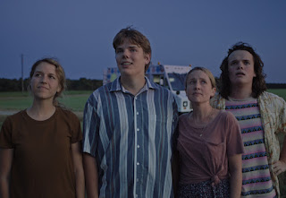 In the picture, (L-R) Hannah Black, Owen Scheid, Megan Petersen and Drew Scheid in Drought.