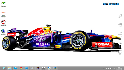 Mark Webber Formula 1 Theme For Windows 7 And 8