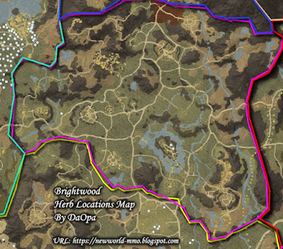 Brightwood herb locations map