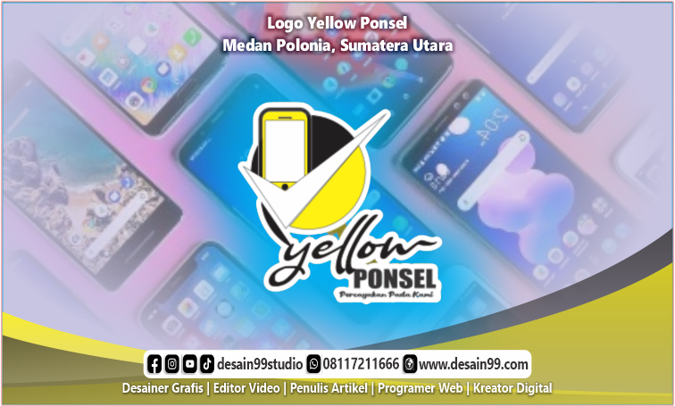 jasa desain paling murah se indonesia logo yellow ponsel polonia medan