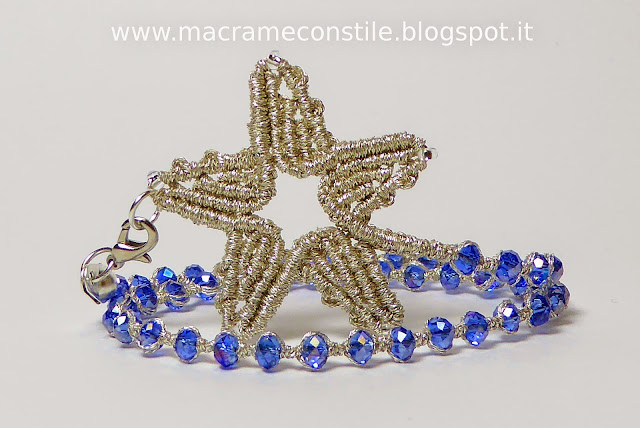 MACRAME MARGARETENSPITZE stella argento bracciale