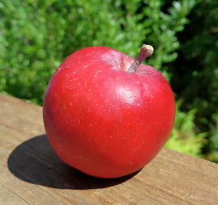 A very red apple