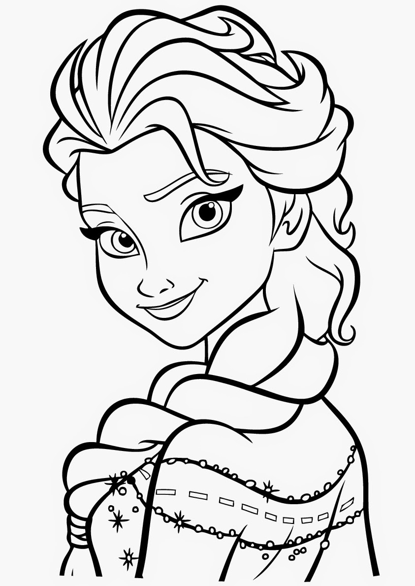 Gambar Mewarnai Gambar Mewarnai Frozen Elsa Terbaru