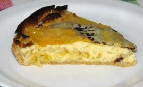 Quiche de alho-poró com creme de leite