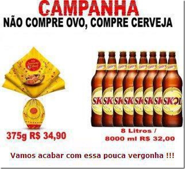 Não comprem ovos de pascoa