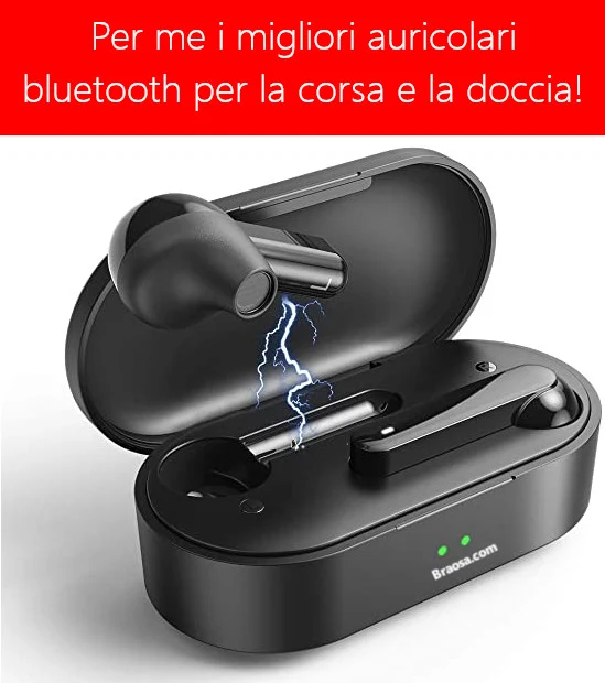 Migliori auricolari bluetooth per la doccia e corsa