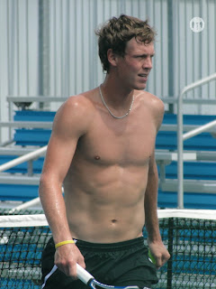 Tomas Berdych Shirtless at Cincinnati Open 2009