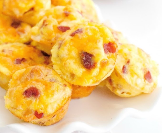 Keto Bacon Egg and Cheese Bites #breakfast #healthy