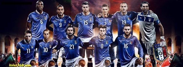 Ảnh bìa Facebook bóng đá - Cover FB Football timeline, đội bóng Italia áo thiên thanh