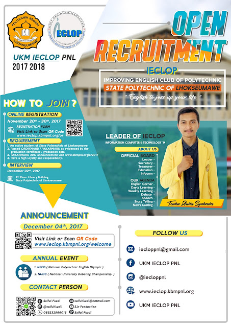 OPEN RECRUITMENT UKM IECLOP 2017