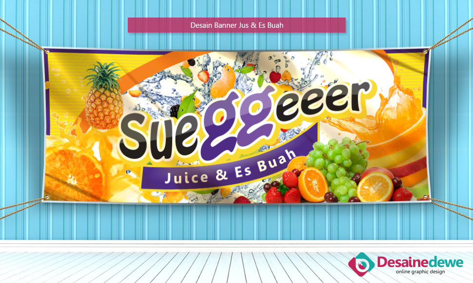 Desain Banner Juice & Es Buah - Desain Grafis Online