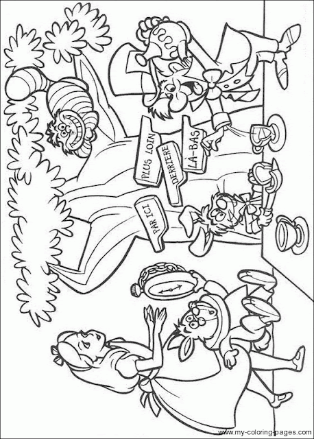 most beneficial alice in wonderland coloring pages