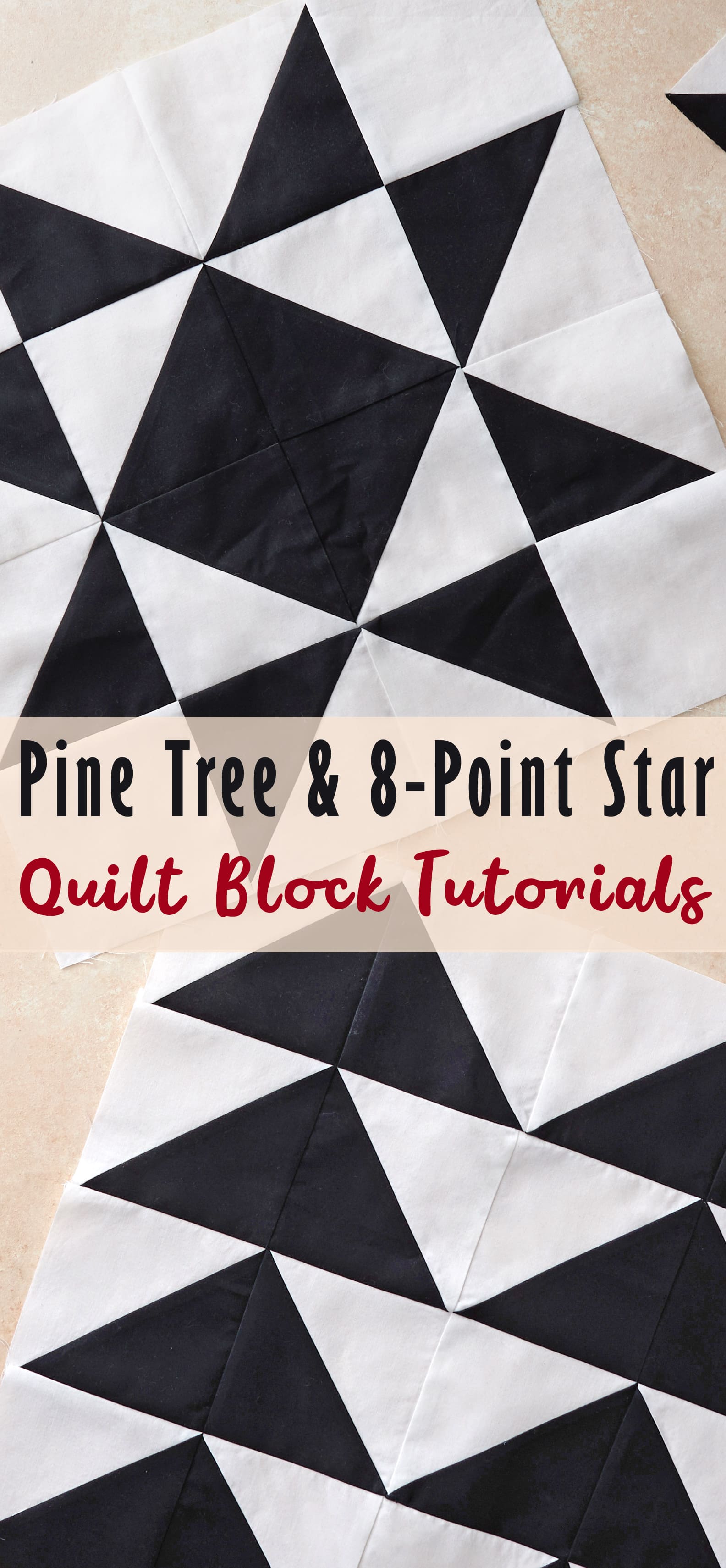 Pine Tree & 8-Point Star Quilt Blocks