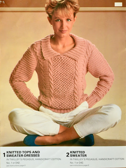 Vintage 1980s Knitting Pattern - Twilley's Pattern Booklet B107 Ladies' Sweater