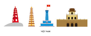 Vector tháp Bút, cột cờ Hà Nội, Hoàng thành Thăng Long