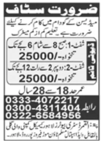 Security jobs in the chemical industry located in Lahore